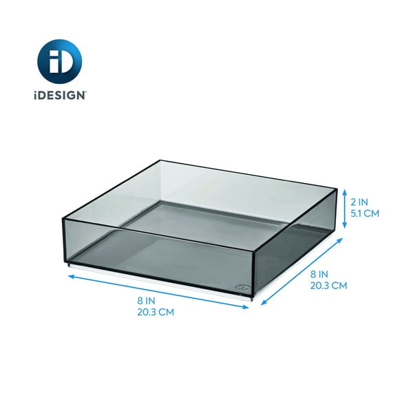 Matēts melns vannas istabas organizators kosmētikai no pārstrādātas plastmasas – iDesign-image-4