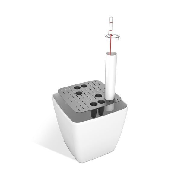 Antracīta pelēks pašapūdeņojošs puķu pods Flower Lover Quadrato, 18 x 18 cm-image-3