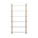 Dabīga toņa stikla modulārā plauktu sistēma 110x202x30,5 cm Sitra – Kave Home