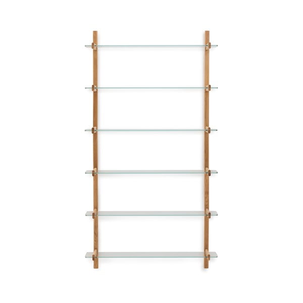 Dabīga toņa stikla modulārā plauktu sistēma 110x202x30,5 cm Sitra – Kave Home