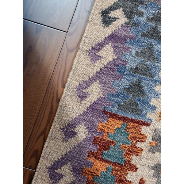 Divpusējs/ar rokām darināts vilnas paklājs 120x170 cm Kamal Oasis – Nouristan-image-4