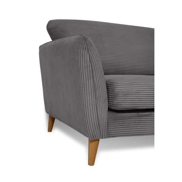 Tumši pelēks velveta dīvāns 170 cm Paris – Scandic-image-4