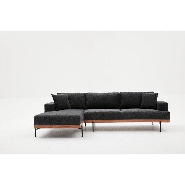 Antracīta pelēks stūra dīvāns (ar kreiso stūri) Liva – Balcab Home-image-1
