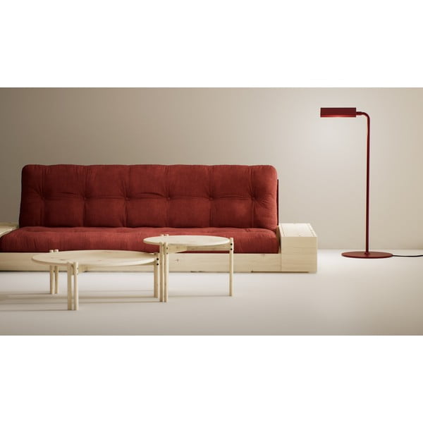Sarkans velveta izvelkamais dīvāns 244 cm Base – Karup Design-image-1