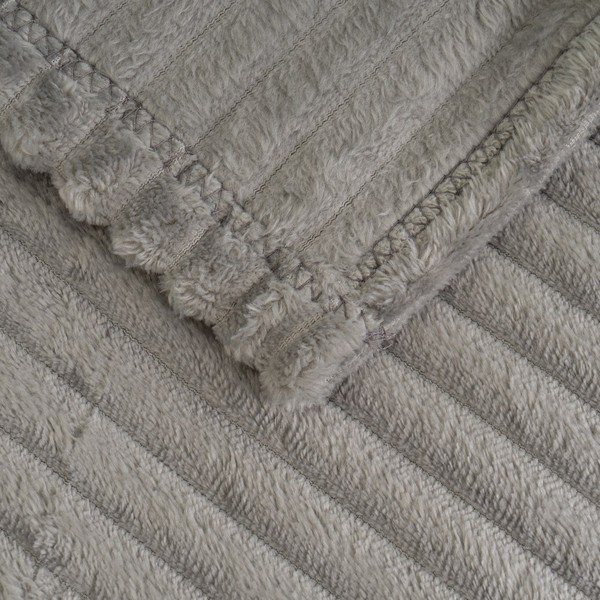 Pelēks mikroplīša pleds 130x160 cm Fur Velvet – Casa Selección-image-1