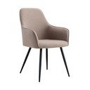 Pelēki polsterēti ēdamistabas krēsli ar roku balstiem (2 gab.) Harbo – House Nordic