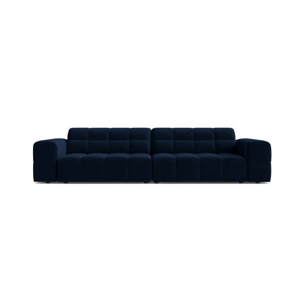 Tumši zils samta dīvāns 252 cm Chicago – Cosmopolitan Design