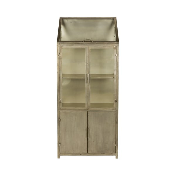 Pelēka metāla vitrīna 64x151x35 cm Monviso – Dutchbone