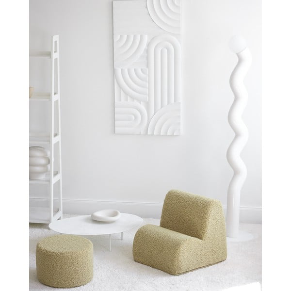 Zaļš bērnu atpūtas krēsls no buklē auduma Cloud – Wigiwama-image-4