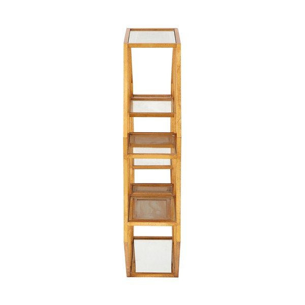 Dabīga toņa daudzlīmeņu metāla sienas plaukts 92 cm Zariah – Premier Housewares-image-4