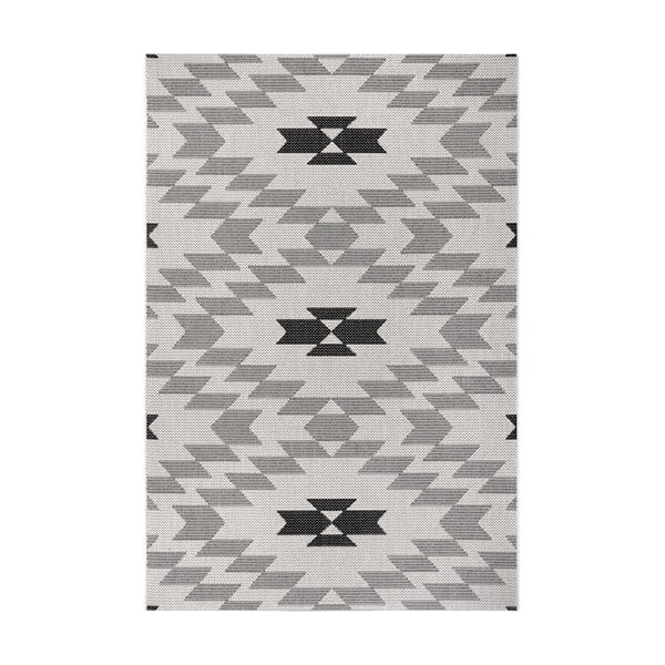 Melnbalts āra paklājs Ragami Geo, 80 x 150 cm