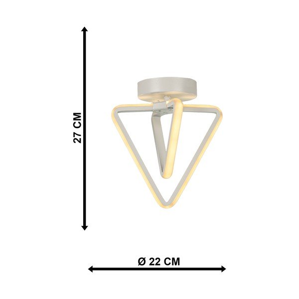 Balta metāla LED griestu lampa Baris – Squid Lighting-image-4