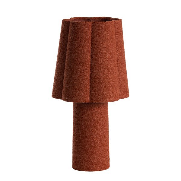 Ķieģeļu sarkana galda lampa ar auduma abažūru (augstums 50 cm) Musaby – Light & Living