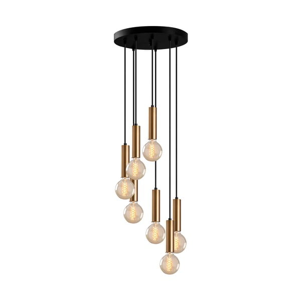 Melna/zelta krāsas piekaramā lampa ø 40 cm Tempo – Opviq lights-image-2