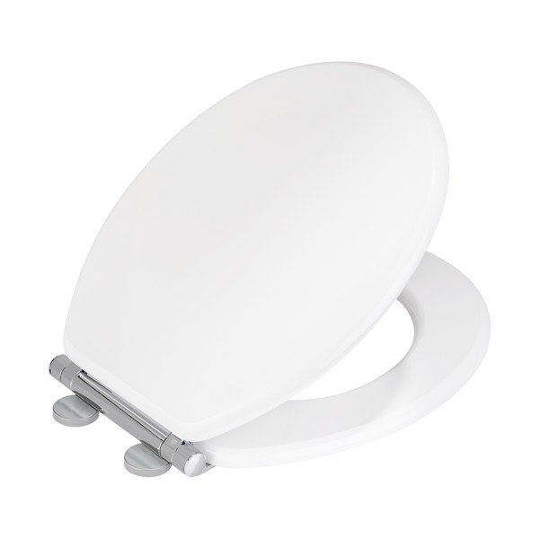 Balts tualetes poda sēdeklis ar automātisku aizvēršanas sistēmu 37 x 43 cm Morra – Wenko-image-2