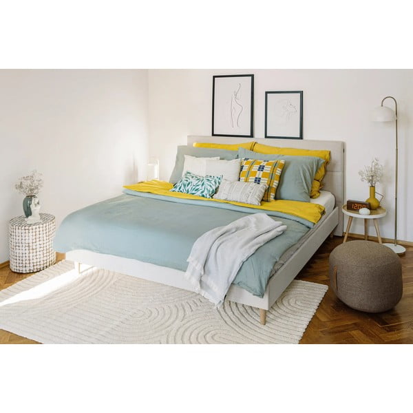 Bēša divguļamā gulta Bobochic Paris Elyna Light, 180 x 200 cm-image-1