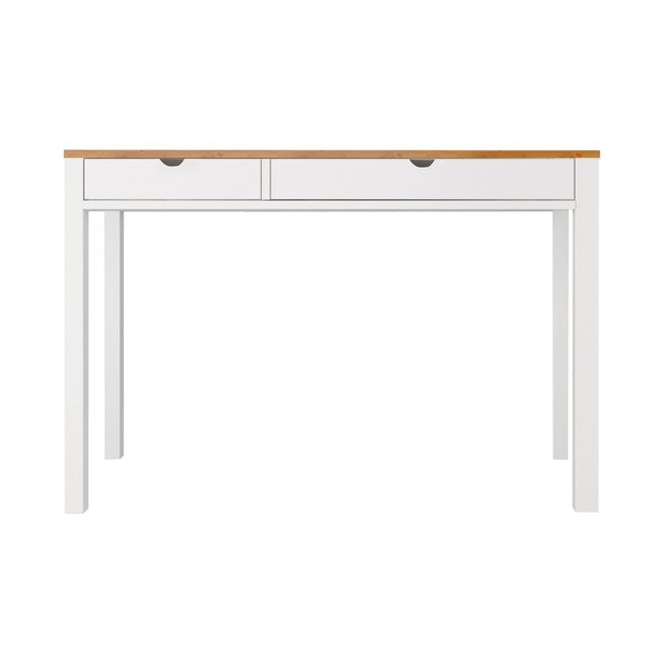 Balti brūns rakstāmgalds no priedes koka Støraa Gava, garums 120 cm-image-2