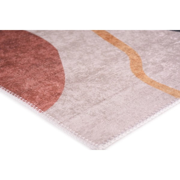 Zils/krēmkrāsas mazgājams celiņa paklājs 80x200 cm – Vitaus-image-2