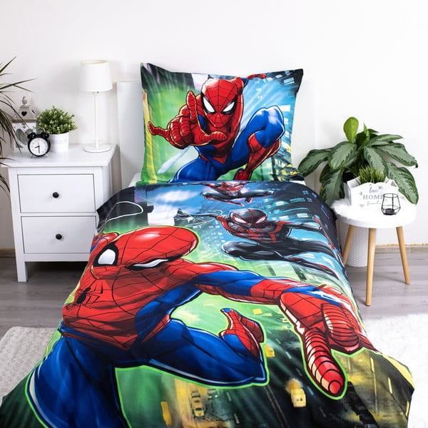 Vienguļamā kokvilnas bērnu gultas veļa 140x200 cm Spider-man – Jerry Fabrics-image-2