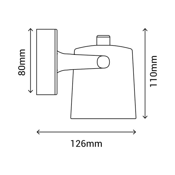Balta sienas lampa SULION Ibai, augstums 11 cm-image-3