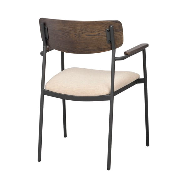 Krēmkrāsas/tumši brūni pusdienu krēsli (2 gab.) Maymont – Rowico-image-4