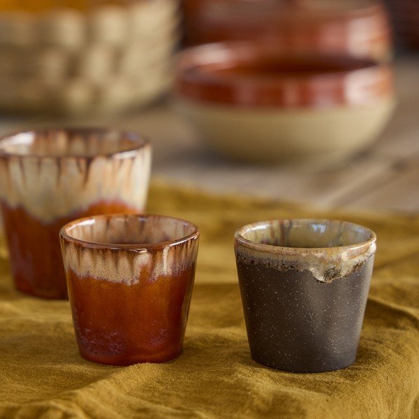 Tumši brūna espreso akmensmasas tasīte 70 ml Poterie – Casafina-image-1