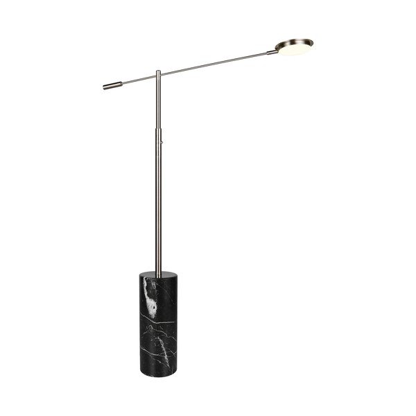 Melna/sudraba krāsas LED stāvlampa (augstums 145 cm) Fiore – Trio Select