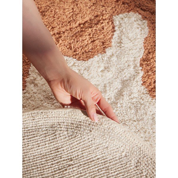 Oranžs/krēmkrāsas mazgājams/ar rokām darināts kokvilnas bērnu paklājs 140x200 cm Snuggle Doro – Hanse Home-image-4
