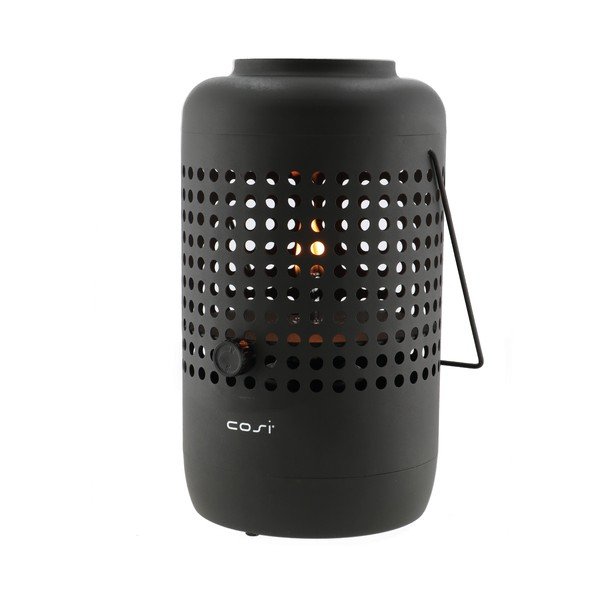 Melna gāzes lampa Cosi Drop, augstums 37 cm