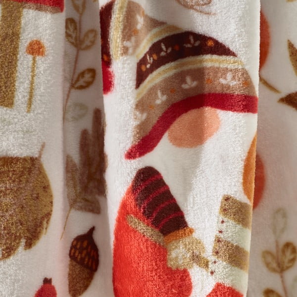 Oranžs/brūns mikroplīša pleds 130x170 cm Woodland Gonks – Catherine Lansfield-image-2