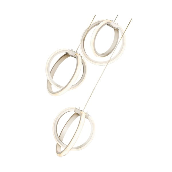 Balta metāla LED piekaramā lampa ø 20 cm Sezen – Squid Lighting-image-3