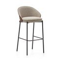 Brūns/bēšs bāra krēsls (sēdekļa augstums 77 cm) Eamy – Kave Home