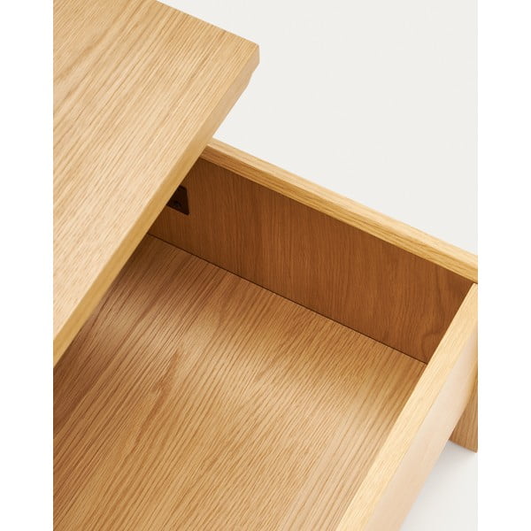 Dabīga toņa žurnālgaldiņš ar ozolkoka imitāciju 60x110 cm Abilen – Kave Home-image-4