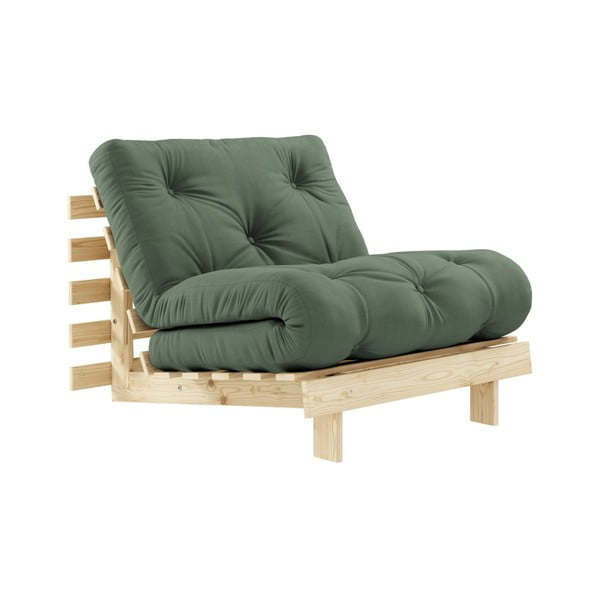 Izvelkamais krēsls Karup Design Roots Raw/Olive Green