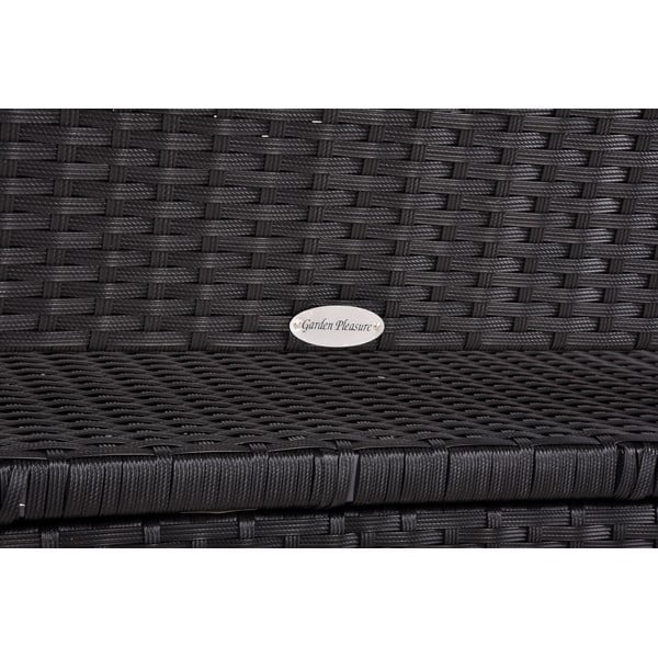 Melns mākslīgās rotangpalmas dārza sols Ferrara – Garden Pleasure-image-4