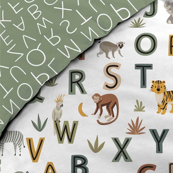 Vienguļamā kokvilnas bērnu gultas veļa 140x200 cm Tigry – douceur d'intérieur-image-2