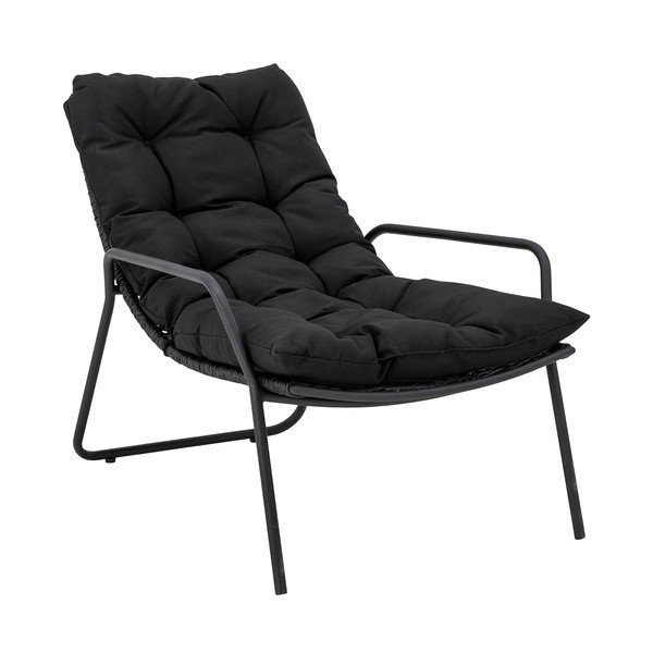 Melns dārza atpūtas krēsls ar kāju paliktni Boel – Bloomingville-image-2