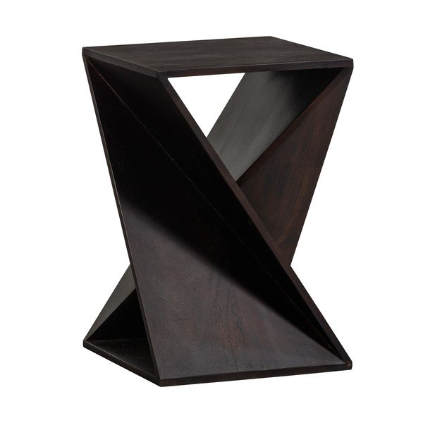 Akācijas masīvkoka sānu galdiņš 41x41 cm Ikem – WOOOD