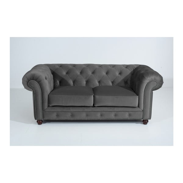 Antracīta pelēks dīvāns Max Winzer Orleans Velvet, 196 cm