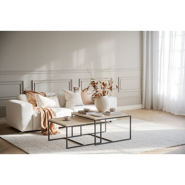 Dabīga toņa žurnālgaldiņš ar ozola masīvkoka galda virsmu ø 70 cm Deerfield – Rowico-image-4