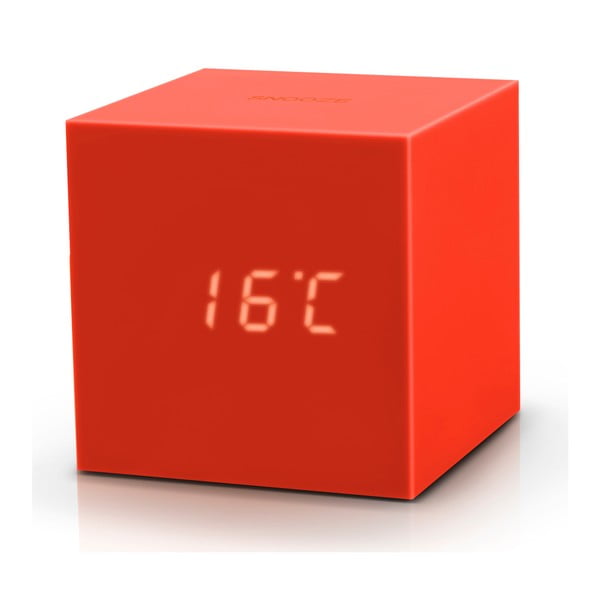 Oranžs LED modinātājs Gingko Gravity Cube-image-3