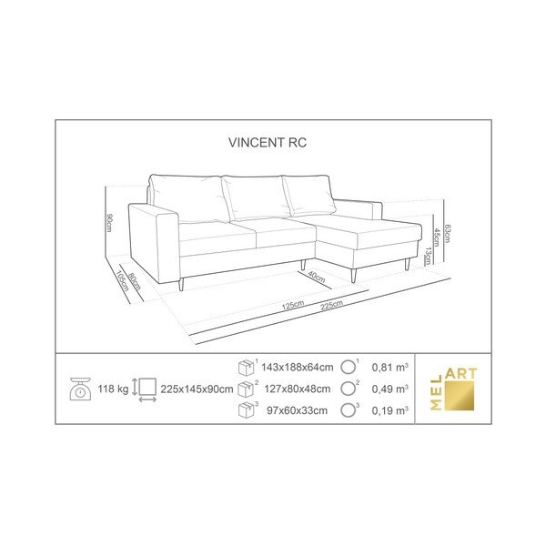 Melns stūra dīvāns ar atpūtas krēslu labajā pusē Mazzini Sofas Iris-image-1