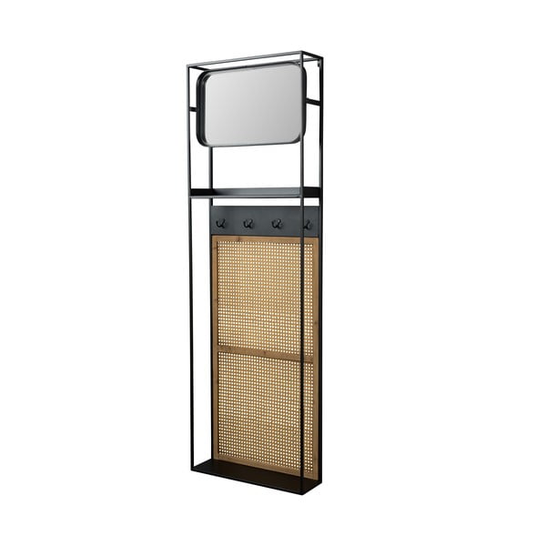 Sienas spogulis ar plauktu/ar pakaramo 53x165 cm Langres – Dutchbone-image-2