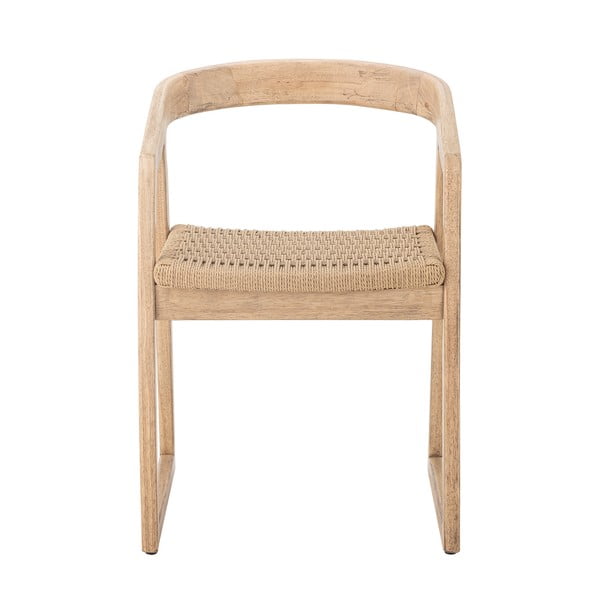 Dabīga toņa gumijkoka masīvkoka pusdienu krēsls Serrone – Bloomingville-image-2