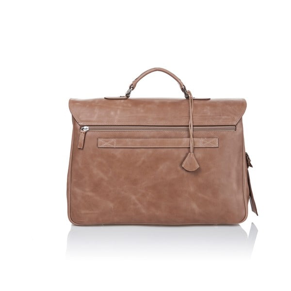 Konjaka brūns vīriešu teļa ādas portfelis Ferruccio Laconi Brief-image-2