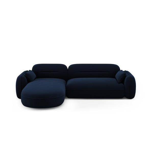 Tumši zils samta stūra dīvāns (ar kreiso stūri) Audrey – Interieurs 86