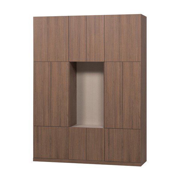 Tumša dabīga toņa modulārais skapis 162x215 cm Build – WOOOD-image-2