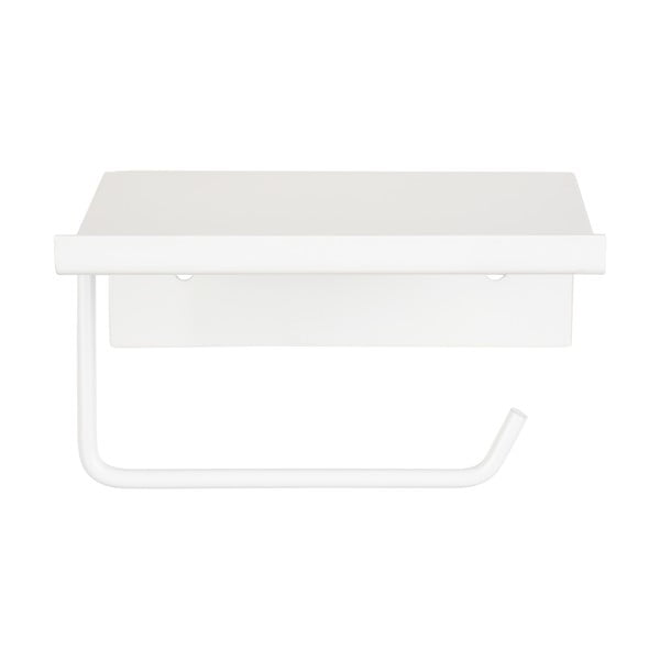 Balts metāla pašlīmējošs tualetes papīra turētājs ar plauktu Desulo – Wenko-image-2