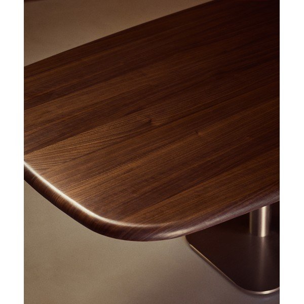 Ēdamgalds ar riekstkoka imitāciju 110x220 cm Melvar – Kave Home-image-2