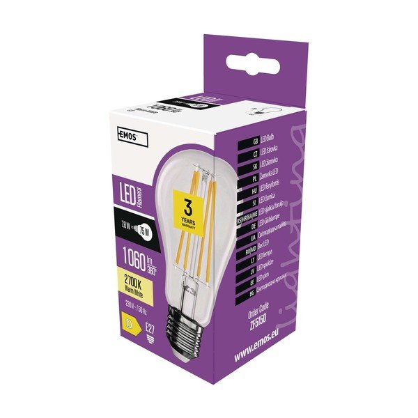 Silti balta LED spuldze ar E27 spuldžu ietveri, 8 W – EMOS-image-3